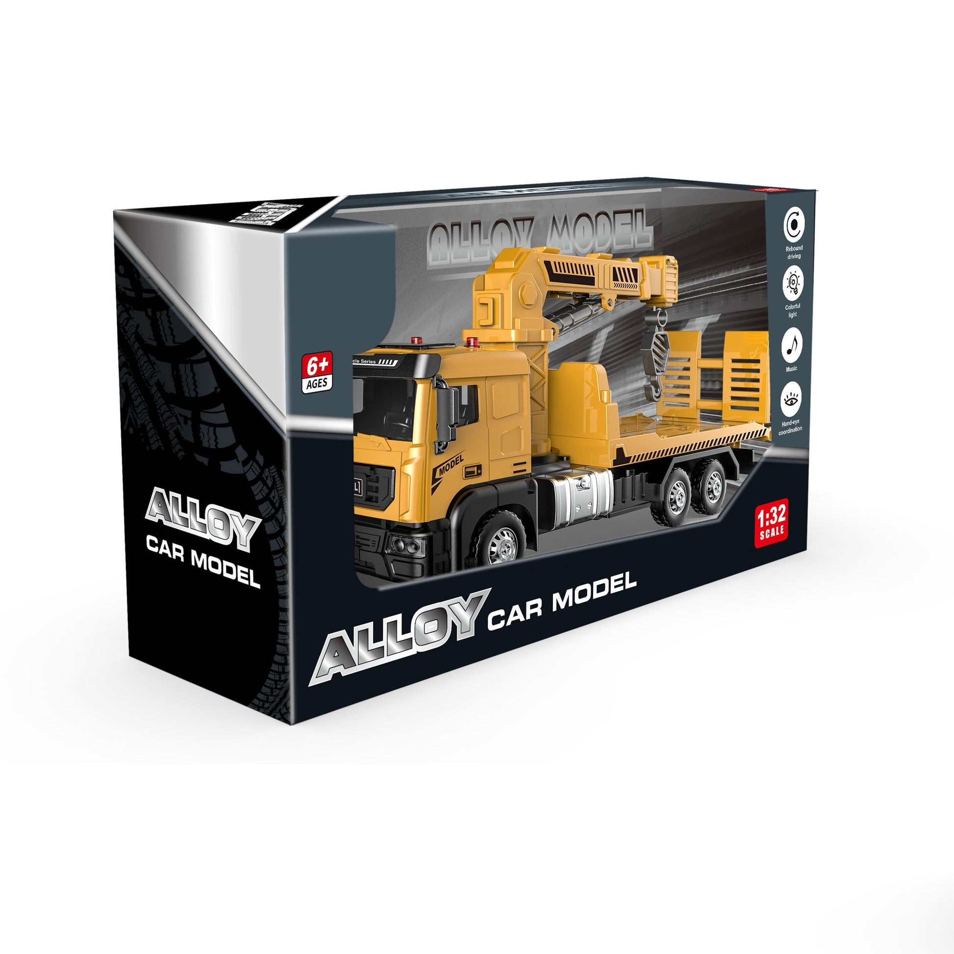 Camion grue pour voiture jaune - sliderrs